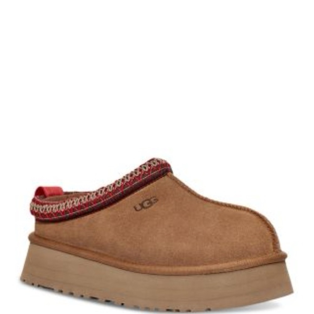 Inspired Brown Slip-On Shoes with Red Trim Pre-owned